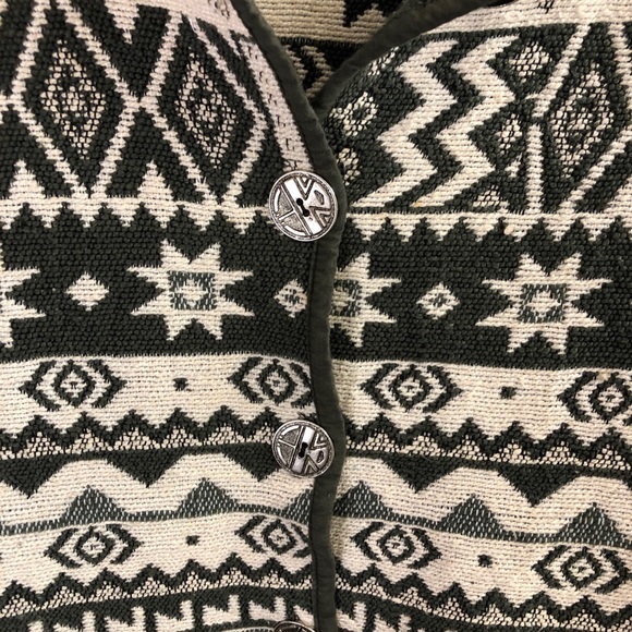 Jane Ashley Aztec Boho Lightweight Jacket Size PM - Picture 4 of 6